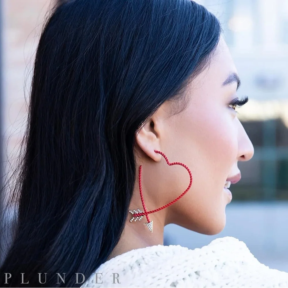 NEW Arrow Heart Earrings - Picture 2 of 5